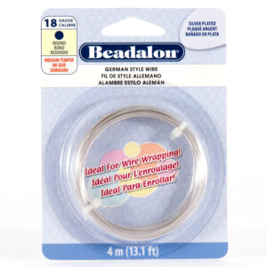 Alambre Beadalon Bañado en Plata #18 4m aprox (1 pza)