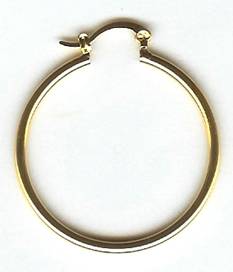 B. ORO 18K BF41 Arracada patente lisa #6 30mm (1 par)