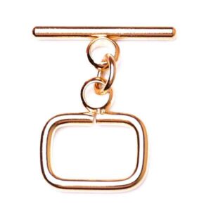 Acero Broche T Rectangulo Dorado (1 pza)