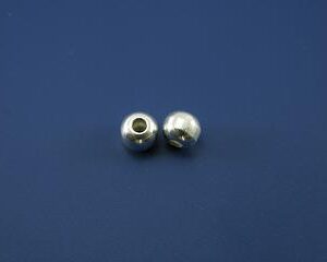 PLATA .925 PC.4 Cuenta bola lisa 6mm (6 pzas)