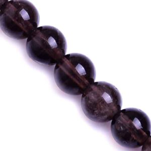 Cuarzo Humo Bola 10mm- 35cm aprox (1 Tira)