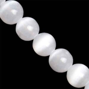 Selenita Bola 8mm- 34cm aprox  (1 tira)