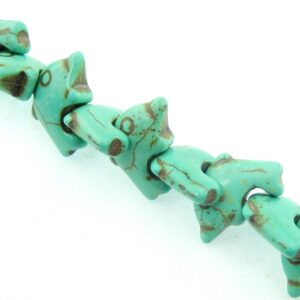 Howlita Delfin 19mm Azul- 37cm aprox (1 tira)