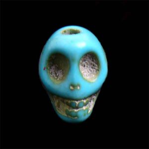 Howlita Calavera 8mm Azul (3 pzas)