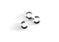 Cuenta lisa  6 mm Plateado (100 pzas)