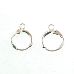 BAÑO PLATA BPF08 Arete Circulo 12mm (2 pares)