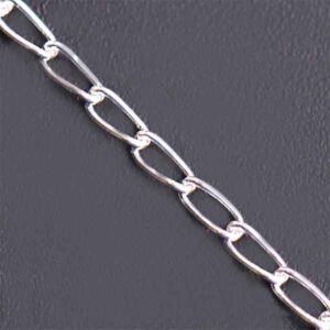 BAÑO PLATA BPCH017 Cadena Rec. torcido 1x3.5mm- 41cm aprox (1 grm)