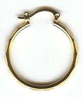 B. ORO 18K BF35 Arracada patente facetada #4 25mm (1 par)