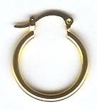 B. ORO 18K BF39 Arracada patente lisa #2 16mm (1 par)