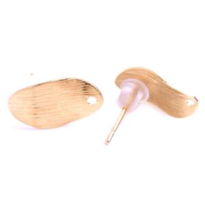 B.ORO 18K BF75 Arete Poste Oval 13mm (1 par)