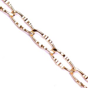 B.ORO 18K BCH044 Cadena Oval Martillada- 8cm aprox (1 grm)