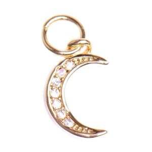 266-02 Micropave Luna 8mm Dorado ( 1 pza)
