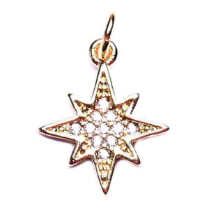 293-02 Micropave Estrella 8 puntos 12mm Dorado (1 pza)