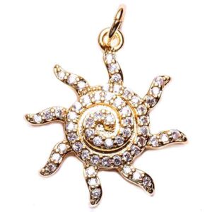348-02 Micropave Dije Sol 19mm Dorado (1 pza)