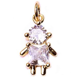 433-02 Micropave Niño Diamante 12mm Dorado (1 pza)