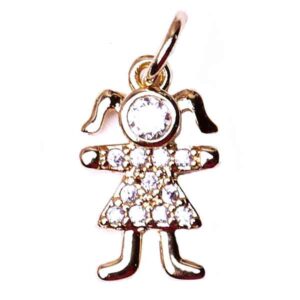 434-02 Micropave Niña 20mm Dorado (1 pza)
