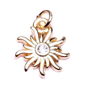 460-02 Micropave Dije Sol 11mm Dorado (1 pza)