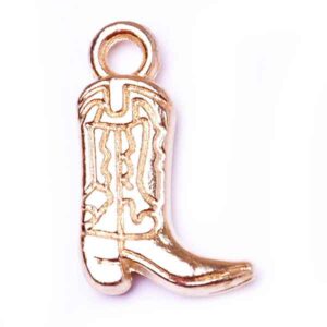 Chapa de Oro 18K Dije Bota 20mm (1 pza)