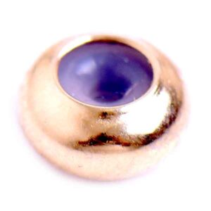 CBR18 Chapa de Oro Broche Rondel 4x8mm (2 pzas)