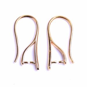 CAR09 Chapa Oro Arete Gancho Porta Dije 20mm (4 pzas)