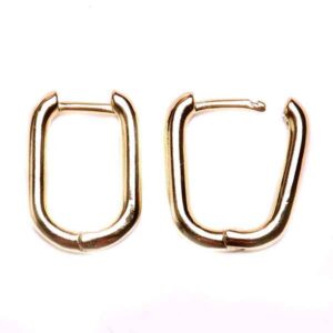 CAR20 Chapa Oro 18K Arete U 17mm (1 par)
