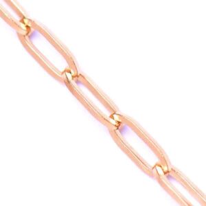 Acero Cadena Rect. Red. 4.5x6mm Dorado (1 mto)