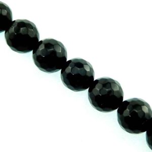 02 Onyx Bola Facetada 6mm 37cm aprox. (1 tira)