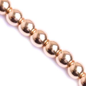 Hematita Bola 4mm Dorado Claro 40cm aprox.(1 tira)