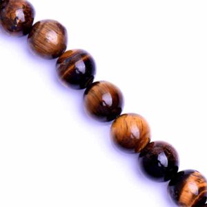 03 Ojo de Tigre Bola 8mm 37cm aprox. (1 tira)