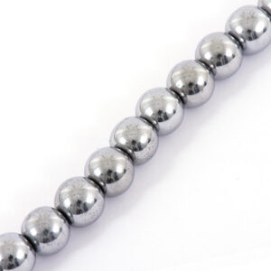 03-01 Hematita Bola 8mm-Plata 40cm aprox. (1 tira)