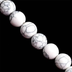 Turquesina Blanca Bola 6mm 38cm aprox. (1 tira)