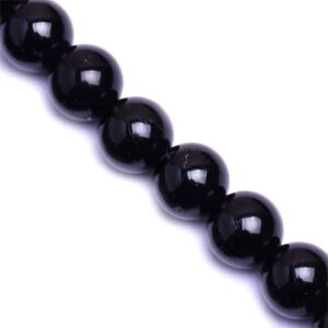 LD658 Turmalina Negra 6mm 35cm aprox (1 tira)