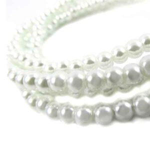 Cristal Perla 6mm 01-Blanco- 41cm aprox. (1 tira)
