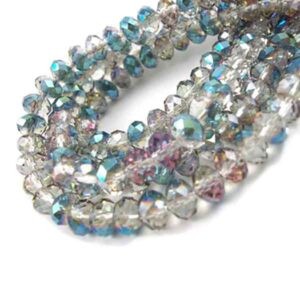 Cristal Rondel Fac. 2mm E-175 Vitral Multi 40cm aprox. (1 tira)