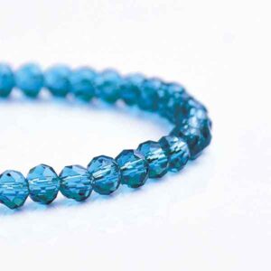 Cristal Rondel Fac. 4mm D-017 Indicolite 42cm aprox. (1 tira)
