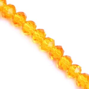 Cristal Rondel Fac. 2mm E-006 Naranja -40cm aprox. (1 tira)