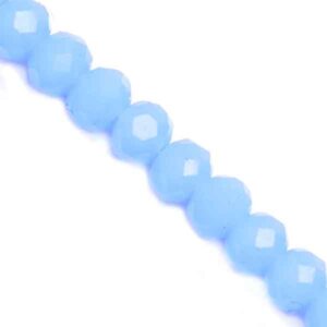 Cristal Rondel Fac. 4mm E-038 Azul Cielo Opalo 42cm aprox. (1 tira)