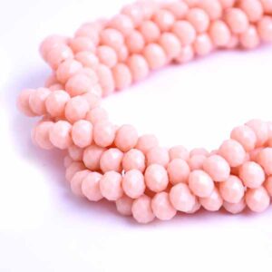 Cristal Rondel Fac. 4mm E-068 Melon Obs. Mate- 42cm aprox  (1 tira)