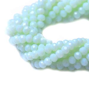 Cristal Rondel Fac. 4mm E-080 Menta Claro 42cm aprox. (1 tira)