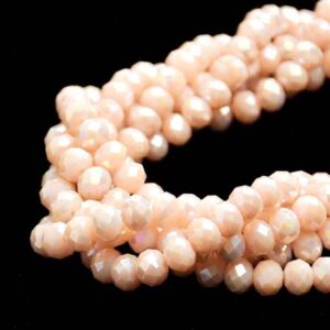 Cristal Rondel Fac. 2mm E67-Beige Mate AB 40cm aprox. (1 tira)