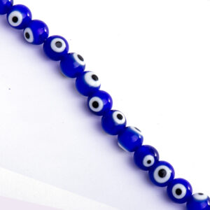 Cristal Ojos Turcos Bola 6mm 02-Cobalto 35cm aprox. (1 tira)