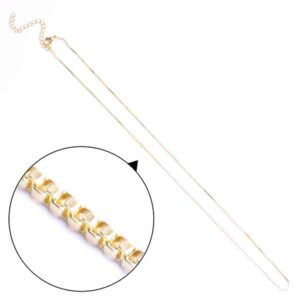 Chapa Cadena Armada 1mm- 45cm Dorada (1 pza)