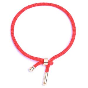 Pulsera de Cordon Roja 4mm- 25cm (1 pza)