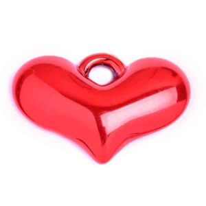 Plastimetal Corazon Inflado 20mm Rojo (2 pzas)