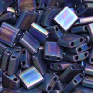 Tila #401FR Verde Tornasol AB Mate  5X1.9mm- 12pzas aprox (1 grm)