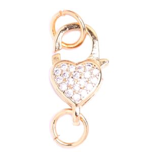 572-02 Micropave Broche Corazon 15mm Dorado (1 pza)
