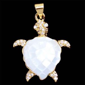 Micropave Tortuga Blanca 22mm- Dorado (1 pza)