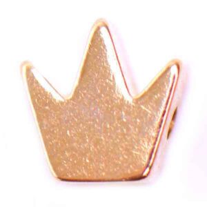 CDL166 Chapa de Oro 18K Cuenta Corona 5mm(3 pzas)