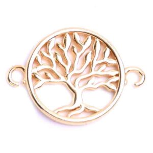 Chapa Oro 18K Sep. Arbol calado 16mm (1 pza)