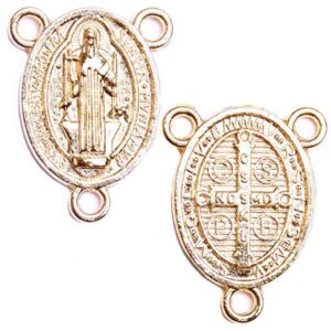CTR04 Chapa Oro 18K Trio S.Benito 20mm (2 pzas)
